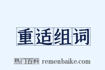 重适组词是什么意思的图片